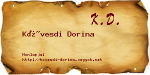 Kövesdi Dorina névjegykártya