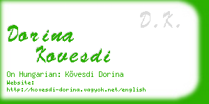 dorina kovesdi business card